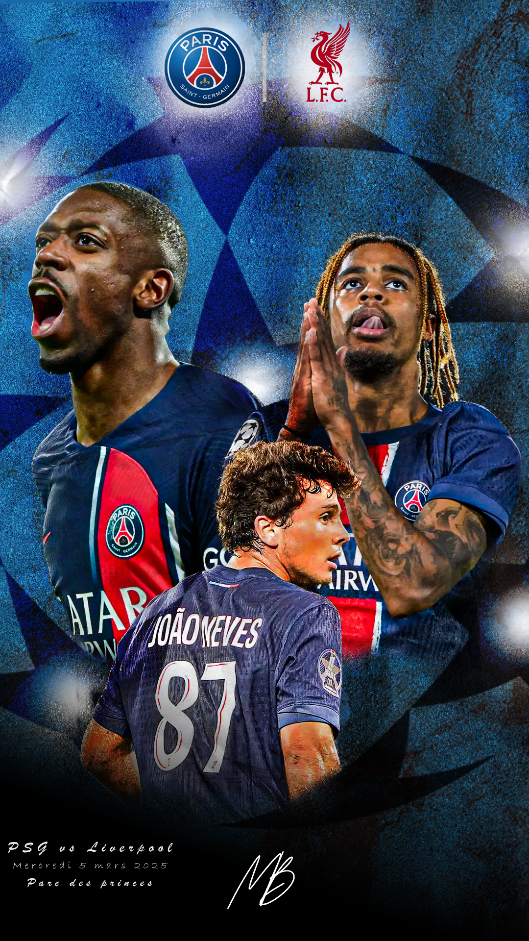 Affiche PSG vs Liverpool